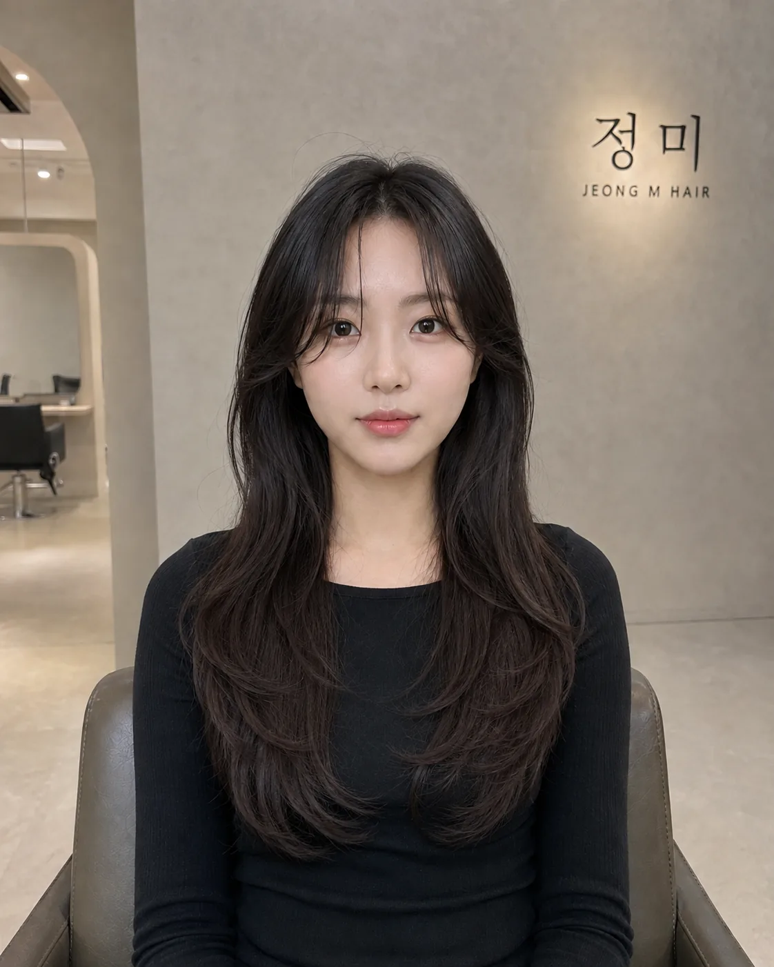 Hair after cut and color